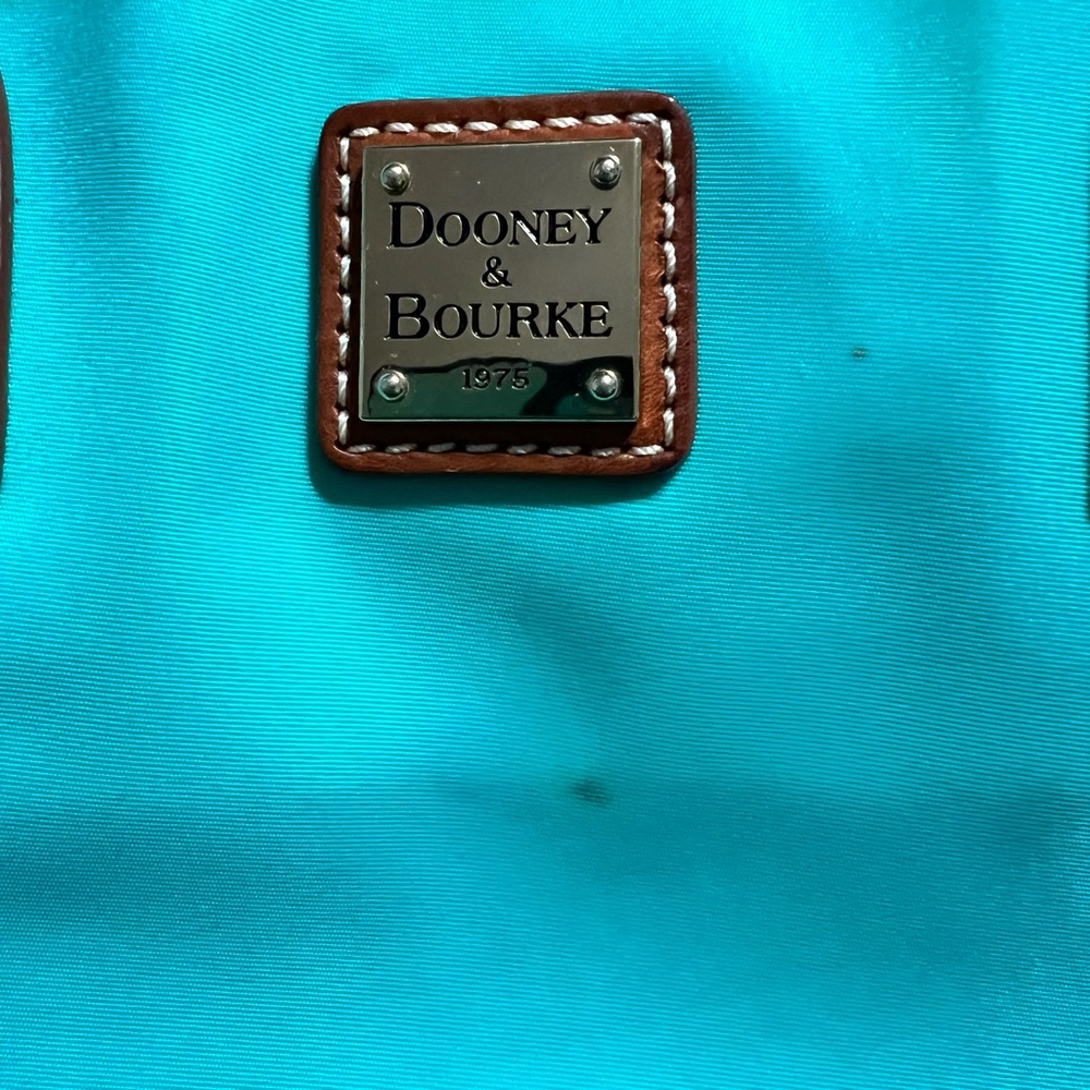 Dooney & Bourke Teal Nylon Windham Cleo Letter Carrier crossbody - Picture 12 of 16
